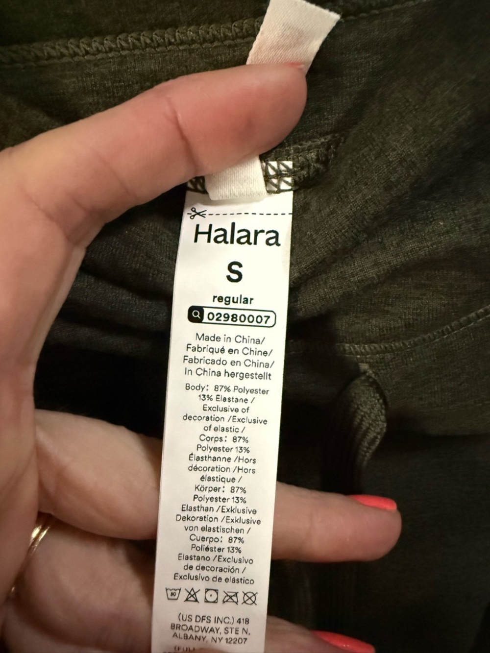 Halara High Waist Wide Leg Drawstring Athleisure Pants - Olive Green Sz S NEW - Picture 8 of 10